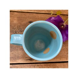 Turquoise Polka Dot Mug